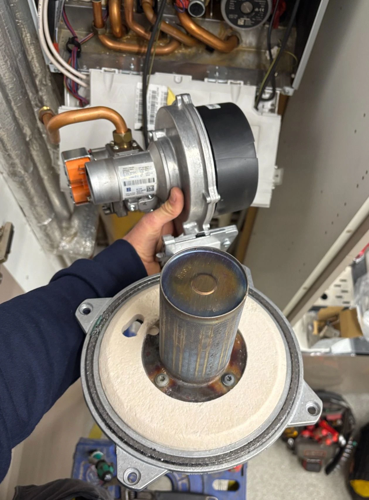 Boiler maintenance in a home in Somerset